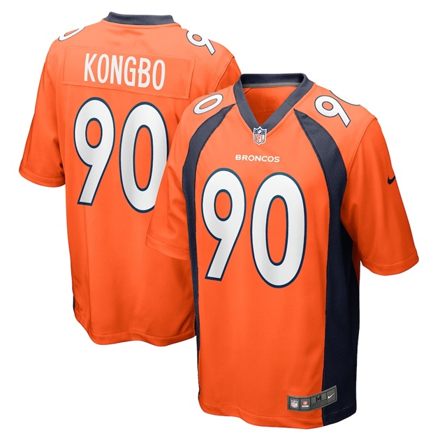 mens nike jonathan kongbo orange denver broncos game player jersey